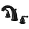 Kingston Brass KB980 Widespread Bathroom Faucet with Retail Pop-Up, Matte Black KB980 - alternate 1